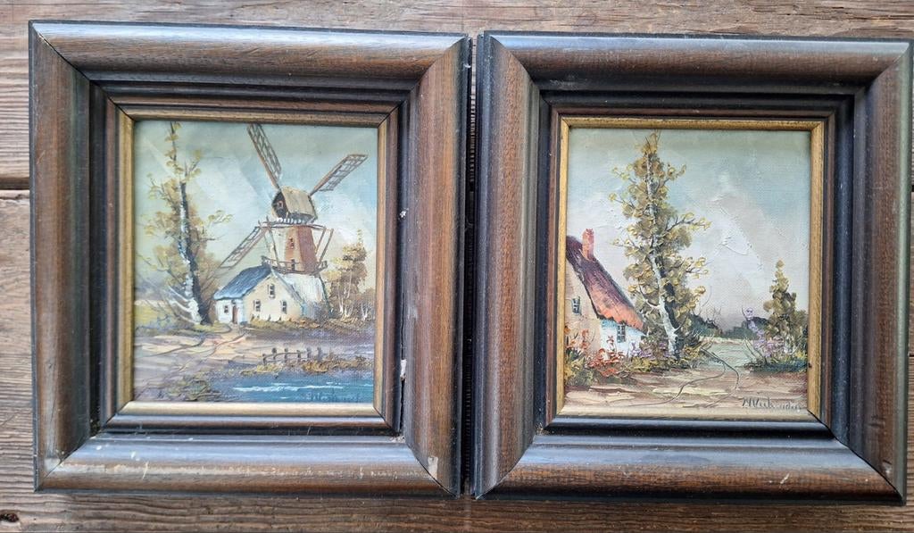 Olieschilderij op doek, Antiek en Kunst, Kunst | Schilderijen | Klassiek, Ophalen of Verzenden