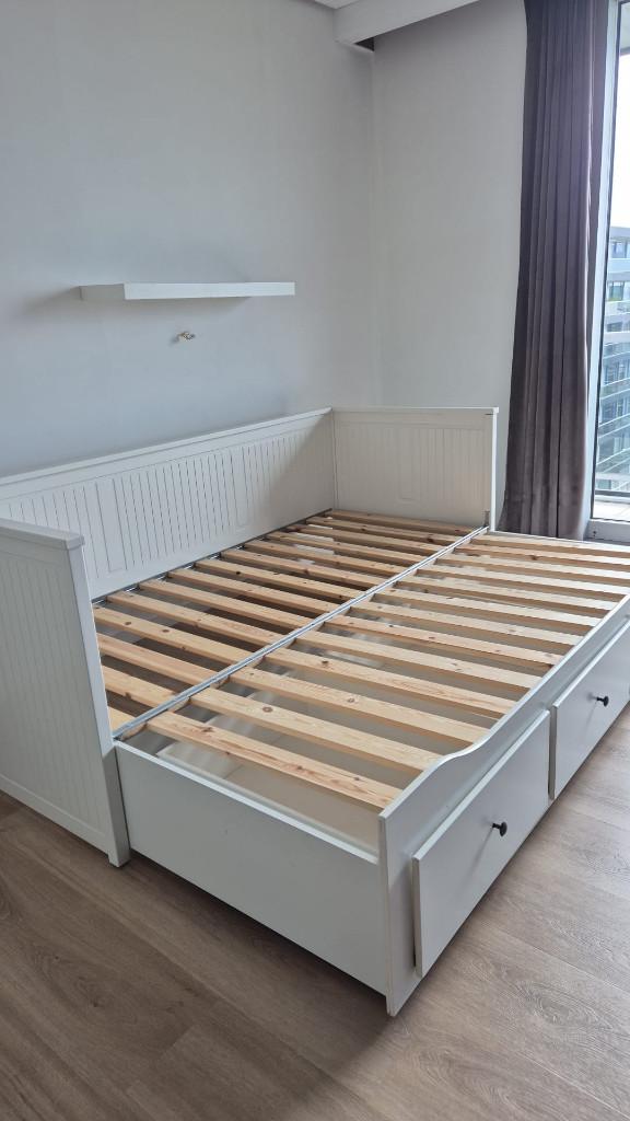 IKEA HEMNES slaapbank/bed met 3 lades – zeer goede staat, Maison & Meubles, 90 cm, Queen size, 210 cm, Comme neuf