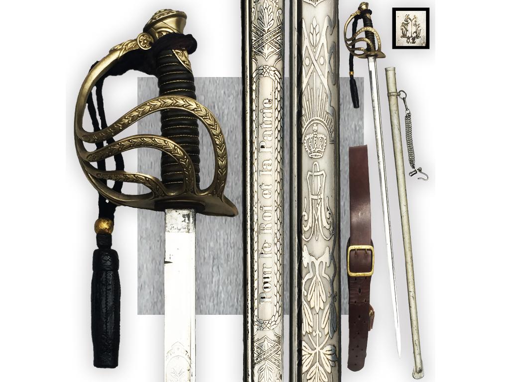 🚨Rare Sabre belge Eickhorn BRUXELLES ALBERT 1er WW1, Collections, Envoi, Armée de terre, Épée ou sabre