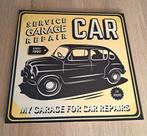 Vintage look bord Fiat 600., Ophalen of Verzenden, Gebruikt, Reclamebord