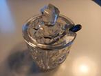 zoutvatje met deksel + zilveren lepeltje (vintage), Antiek en Kunst, Ophalen of Verzenden