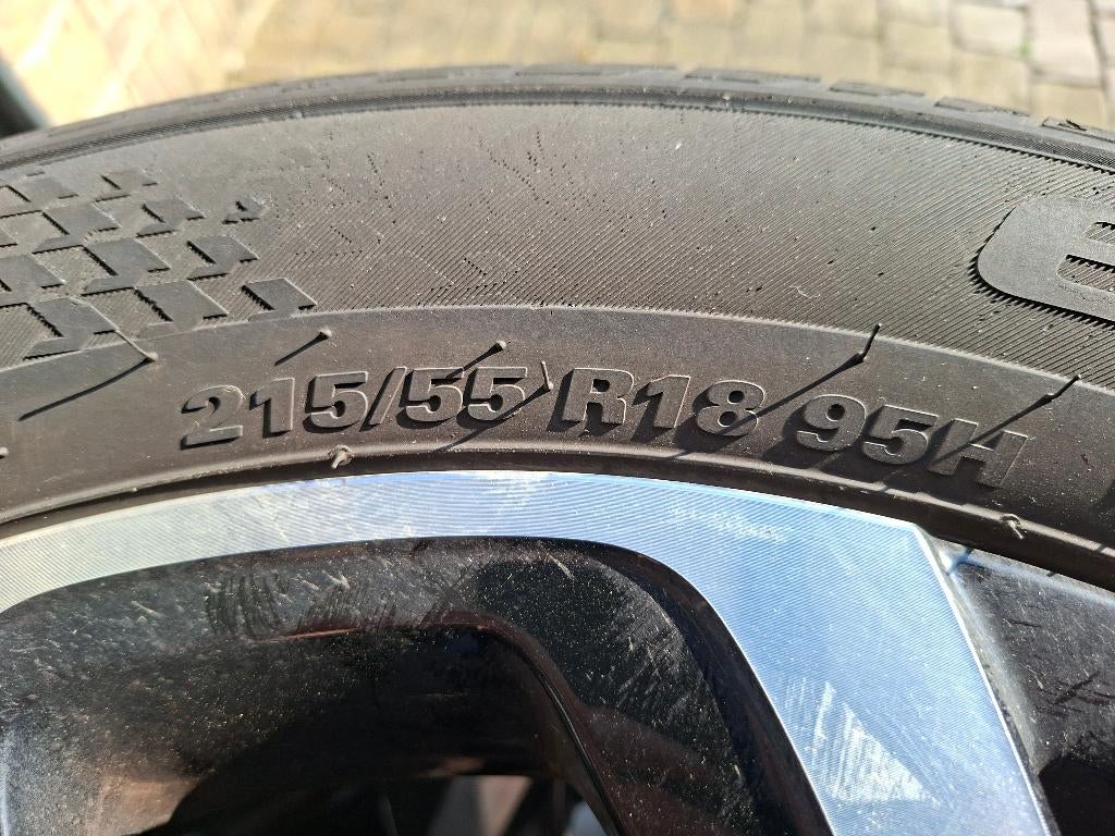 zomerbanden met velgen, Autos : Pièces & Accessoires, Pneus & Jantes, 215 mm, Véhicule de tourisme, Pneus été, 18 pouces