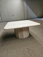 Salontafel in travertin / natuurstenen salontafel, Ophalen, Overige materialen, 50 tot 100 cm, Vierkant