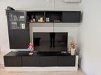 TV hangkastcombo- donker antraciet - BxH 240 cm x 2m, Huis en Inrichting, Kasten |Televisiemeubels, Ophalen, Gebruikt, 200 cm of meer