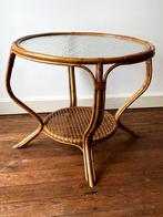 vintage rotan bamboe salontafel Rohe Noordwolde 1960, Huis en Inrichting, Ophalen, Vintage design, 50 tot 100 cm, 50 tot 75 cm