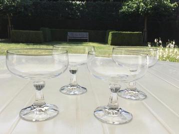 Set van 4 Kristallen Champagnecoupes  Set/4€ beschikbaar voor biedingen