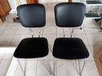 2 vintage zwarte stoelen + 2 dezelfde gratis, Noir, Enlèvement, Utilisé