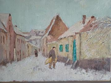 Schilderij M.VAN DEN BEMPT  "Winter"   beschikbaar voor biedingen