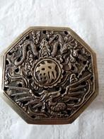 Chinese Dragon/Qilin zilveren doos eind 19e eeuw, Ophalen of Verzenden, Zilver