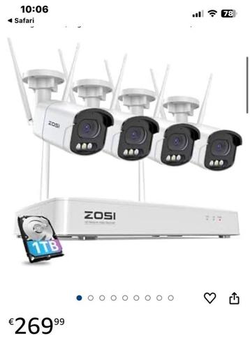 security camera wirelles  1TB hdd  4 camera  beschikbaar voor biedingen