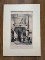 Lithography: Porte Latérale de l’église de caudebec, Antiquités & Art, Enlèvement ou Envoi