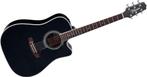 Takamine EF341SC elektro-akoestisch in zwart, met dikke hoes, Ophalen of Verzenden, Nieuw, Akoestische gitaar