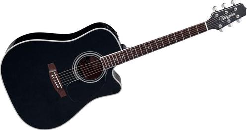 Takamine EF341SC elektro-akoestisch in zwart, met dikke hoes, Muziek en Instrumenten, Instrumenten | Toebehoren, Nieuw, Akoestische gitaar
