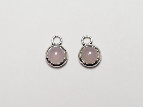 Oorbedels Ti Sento Milano lichtroze 9167LP, Handtassen en Accessoires, Oorbellen, Zo goed als nieuw, Hangers, Zilver, Roze, Met kristal