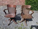 2 vintage bruine bureaustoelen, Maison & Meubles, Brun, Chaise de bureau, Enlèvement, Utilisé