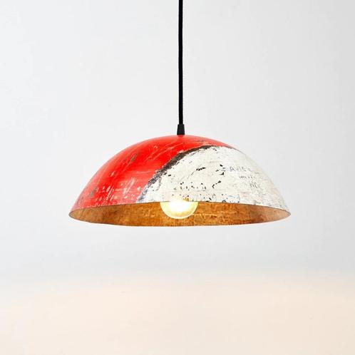 upcycled hanglamp gemaakt uit gerecycleerde olievaten, Maison & Meubles, Lampes | Suspensions, Utilisé, Moins de 50 cm, Métal