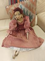 Antieke Franse boudoir pop,sofa doll, 1920, in mooie staat!, Gebruikt, Ophalen of Verzenden, Pop