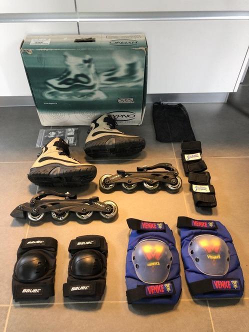 Hypno skates met Bauer/ Jackson en Venice valbescherming, Sports & Fitness, Patins à roulettes alignées, Comme neuf, Rollers 4 roues en ligne