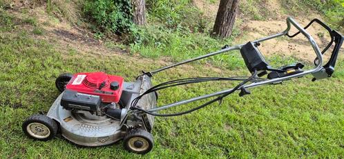 Honda HR 214 SM grasmachine., Tuin en Terras, Grasmaaiers, Gebruikt, Elektrische starter, Opvangzak, Ophalen