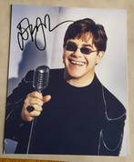 Foto Elton John met echte handtekening, Ophalen of Verzenden, Foto, Zo goed als nieuw, 1980 tot heden