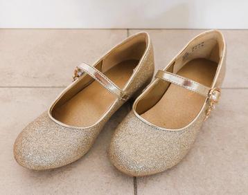 Prinsessen schoenen met lage hak (glitter goud) maat 30 beschikbaar voor biedingen