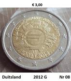 2 Euromunten Duitsland G, 2 euros, Enlèvement ou Envoi, Monnaie en vrac, Allemagne