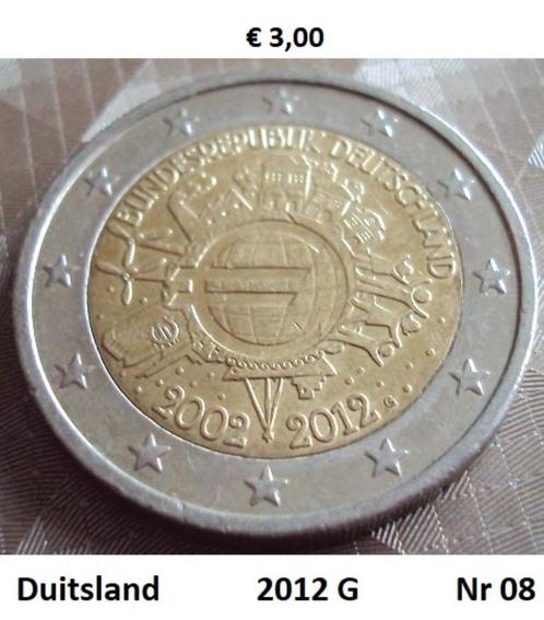 2 Euromunten Duitsland G, Timbres & Monnaies, Monnaies | Europe | Monnaies euro, Monnaie en vrac, 2 euros, Allemagne, Enlèvement ou Envoi