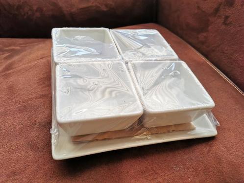 Aperitief Tapas set vierkante bakjes Union Pacific Tableware, Huis en Inrichting, Keuken | Servies, Nieuw, Overige typen, Effen