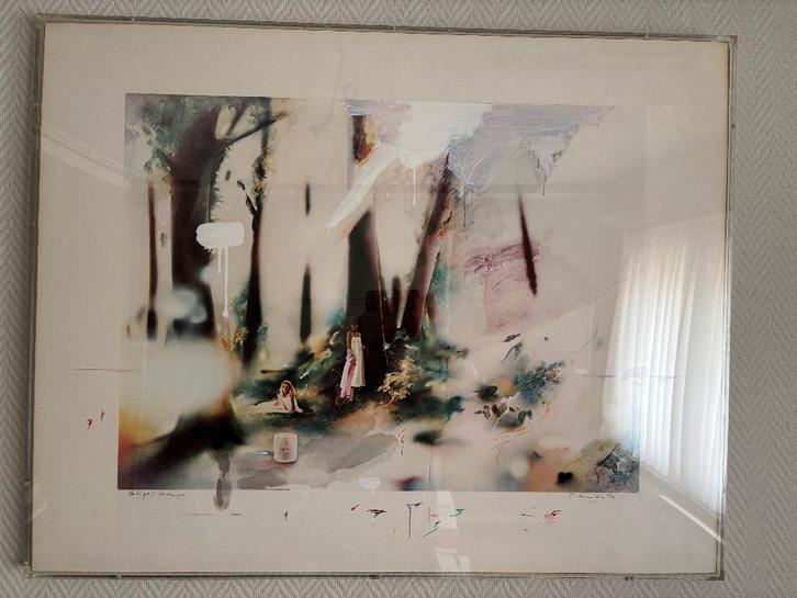 Zeefdruk Richard Hamilton - Soft Pink landscape opl. 54/136, Antiek en Kunst, Kunst | Litho's en Zeefdrukken, Ophalen