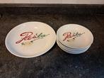 4 pastaborden met bijhorende pastaschotel, Huis en Inrichting, Ophalen, Gebruikt