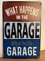 Metalen plaat voor de garage, Huis en Inrichting, Ophalen of Verzenden, Zo goed als nieuw