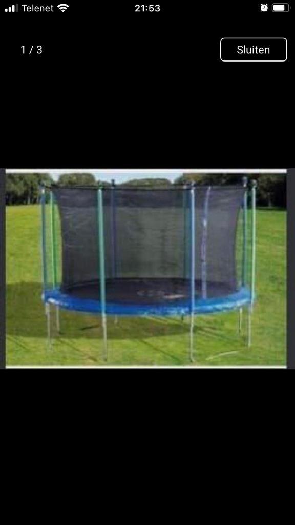 Trampoline met vangnet, Kinderen en Baby's, Speelgoed | Buiten | Trampolines, Gebruikt, Ophalen