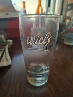 Verre Wiel's pils emaillé 33 ctl noir, Envoi, Utilisé, Verre ou Verres, Autres marques