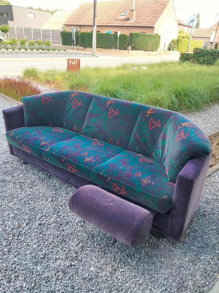 1980s vintage Postmodern design zetel 3-zit Leolux Memphis, Huis en Inrichting, Zetels | Zetels, Gebruikt, Driepersoons, 200 tot 250 cm