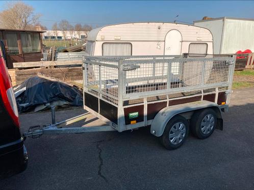 Ruilen Dubbel as aanhanger aanhangwagen ( ruilen ), Auto diversen, Aanhangers en Bagagewagens, Zo goed als nieuw, Ophalen of Verzenden