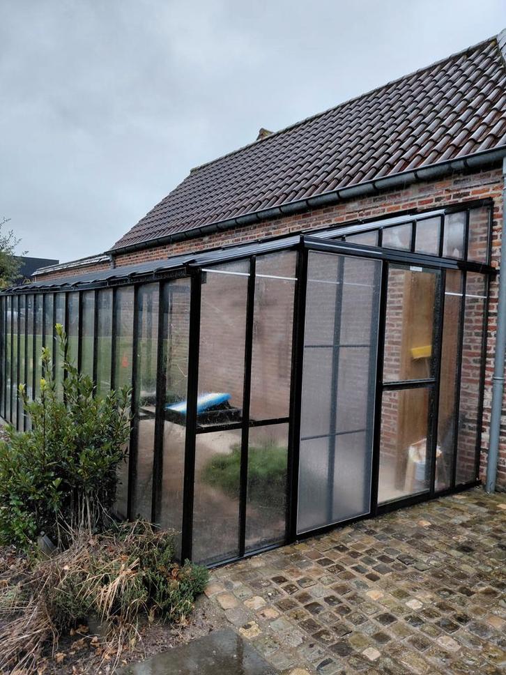 Serre in perfecte staat, Tuin en Terras, Kassen, Zo goed als nieuw, Aluminium, Glas, Ophalen