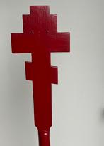 Vloerstaander met orthodox kruis, hout, Ophalen