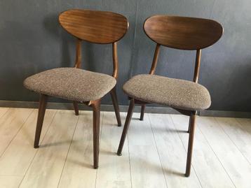 Set Vintage Louis van Teeffelen Eettafelstoelen Jr. 50/60 beschikbaar voor biedingen