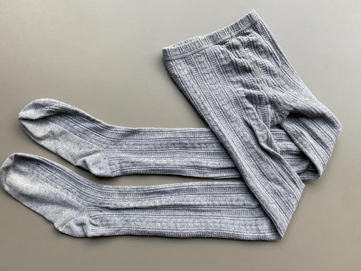 Broekkousen licht grijs gemêleerd 146-152, Kinderen en Baby's, Kinderkleding | Maat 152, Gebruikt, Meisje, Overige typen, Ophalen of Verzenden