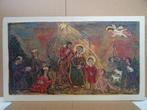 Kerst Antiek schilderij Heilige Familie Limburgse kunst 1950, Antiek en Kunst, Antiek | Religieuze voorwerpen, Ophalen of Verzenden