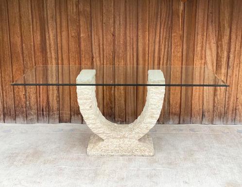Eetkamertafel | Mactanstone | Travertin, Antiek en Kunst, Antiek | Meubels | Tafels, Ophalen