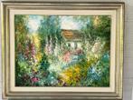 Schilderij Bloementuin - Gaston Wallaert, Antiek en Kunst, Ophalen