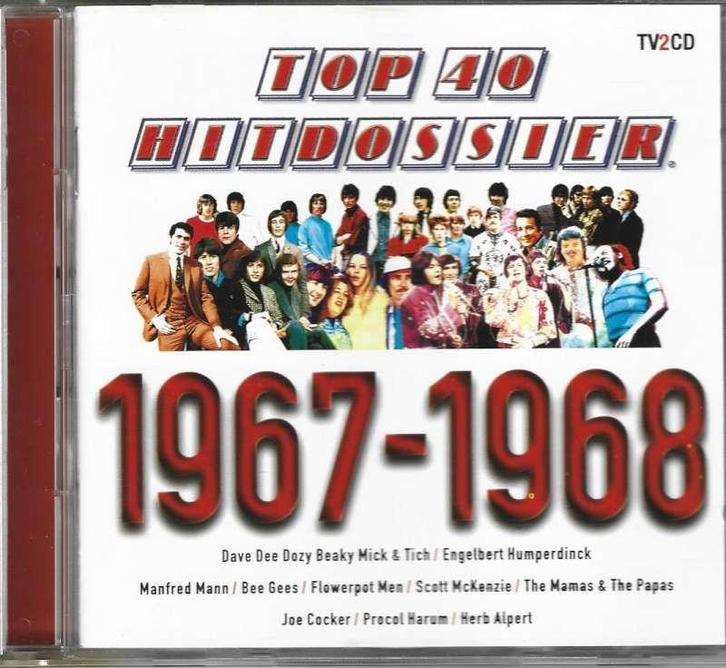 2 CD Top 40 Hitdossier 1967-1968, Cd's en Dvd's, Cd's | Rock, Zo goed als nieuw, Poprock, Ophalen of Verzenden