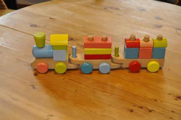 Petit train en bois, Enlèvement, Utilisé, Jouet à Pousser ou Tirer