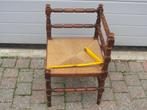 Antieke eiken hoekstoel met rieten zitting, Antiek en Kunst, Ophalen