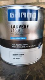 Witte lakverfGamma zijdeglans 2,5 liter, Bricolage & Construction, Peinture, Vernis & Laque, Neuf, Moins de 5 litres, Laque, Enlèvement