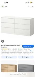 Commode Ikea Malm 6 tiroirs, Huis en Inrichting, Kasten | Ladekasten, Ophalen, Gebruikt, 5 laden of meer, 150 tot 200 cm