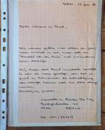 brief op millimeterpapapier Gaston De Mey aan Pol Ibou 1985, Boeken, Ophalen of Verzenden