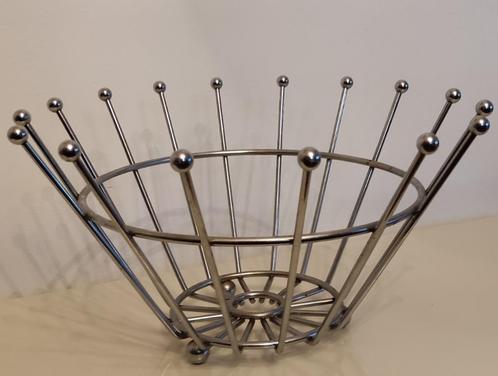 Stevige metalen FRUITMAND, Huis en Inrichting, Woonaccessoires | Schalen en Manden, Gebruikt, Mand, Rond, Overige materialen, Ophalen of Verzenden
