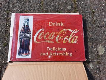 blikken bord Coca Cola, Verzamelen, Ophalen, Nieuw, Reclamebord